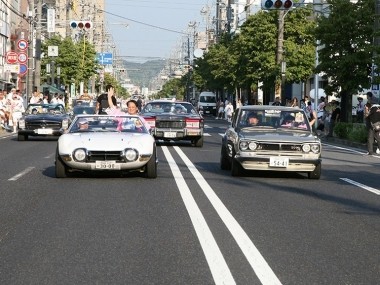 岡崎城下家康公夏祭り　岡崎市長Rocky3000GTクラシックカーパレード